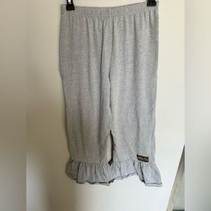 Matilda Jane Light Gray Ruffle Pants Shabby Chic Casual Every Day Wear Size 14